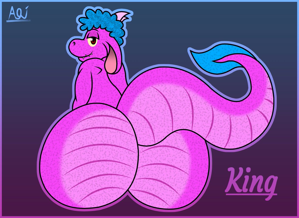 A gift pic for good friend of mine, <a href="/MellowRumpus/">@mellowcream.bsky.social 🦋</a>'s OC (King)!~ 🩷🍑