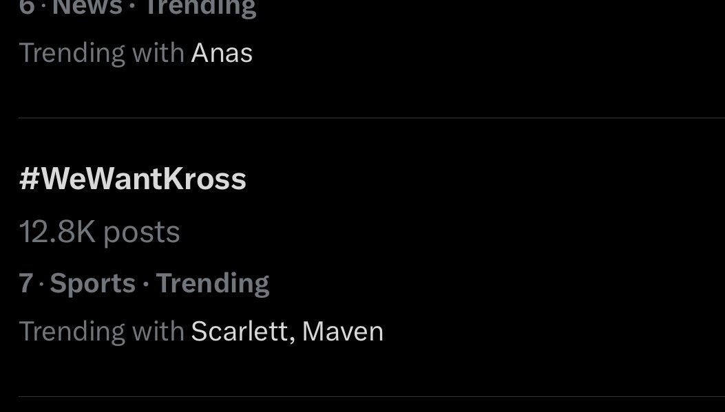 #WeWantKross is trending