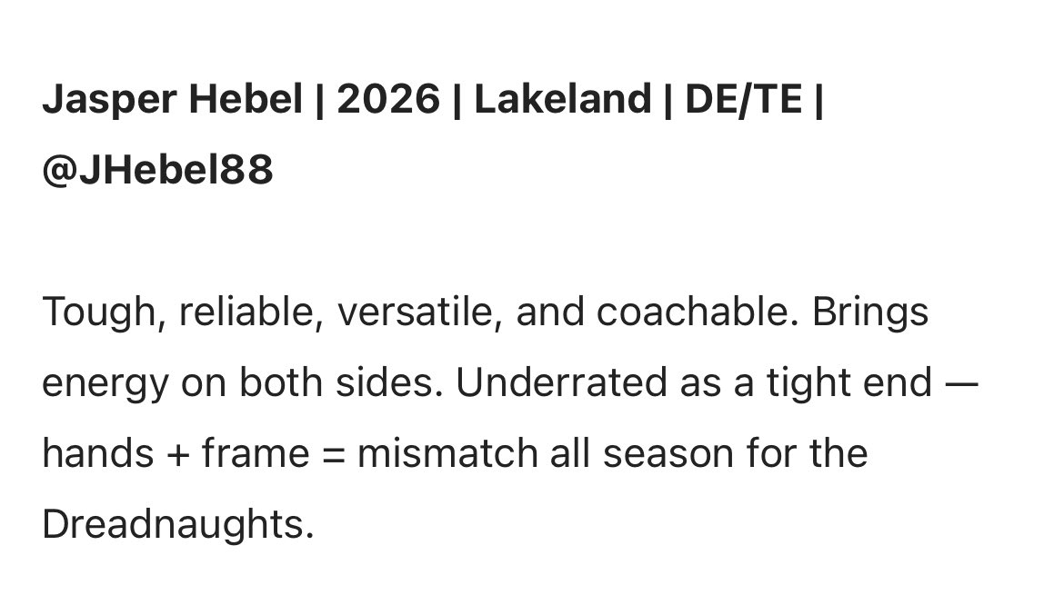 Jasper Hebel (@jhebel88) on Twitter photo Thank you for the write up <a href="/THEPLATFORMDR/">THE PLATFORM</a> going to keep at it! the work isn’t ever over! Got a big season coming up ahead stay tuned in! <a href="/LHSNaughts/">Lakeland Dreadnaughts Athletics</a> <a href="/coachhenn12/">Henderson Taylor</a> <a href="/damheswift_3/">Tariq Young III 🍀</a> <a href="/polk_way/">PolkWay</a> <a href="/DylanOliver23/">PolkwayDylan</a> <a href="/H2_Recruiting/">Hasani (H2) | Football Recruiting</a> <a href="/CountyPolk/">PCGridiron</a> <a href="/tampafootballFL/">Tampa Bay Football</a> <a href="/TomLoy247/">Tom Loy</a> <a href="/TheUCReport/">Billy Tucker</a> <a href="/Rivals/">Rivals</a> Thank you for the write up <a href="/THEPLATFORMDR/">THE PLATFORM</a> going to keep at it! the work isn’t ever over! Got a big season coming up ahead stay tuned in! <a href="/LHSNaughts/">Lakeland Dreadnaughts Athletics</a> <a href="/coachhenn12/">Henderson Taylor</a> <a href="/damheswift_3/">Tariq Young III 🍀</a> <a href="/polk_way/">PolkWay</a> <a href="/DylanOliver23/">PolkwayDylan</a> <a href="/H2_Recruiting/">Hasani (H2) | Football Recruiting</a> <a href="/CountyPolk/">PCGridiron</a> <a href="/tampafootballFL/">Tampa Bay Football</a> <a href="/TomLoy247/">Tom Loy</a> <a href="/TheUCReport/">Billy Tucker</a> <a href="/Rivals/">Rivals</a>