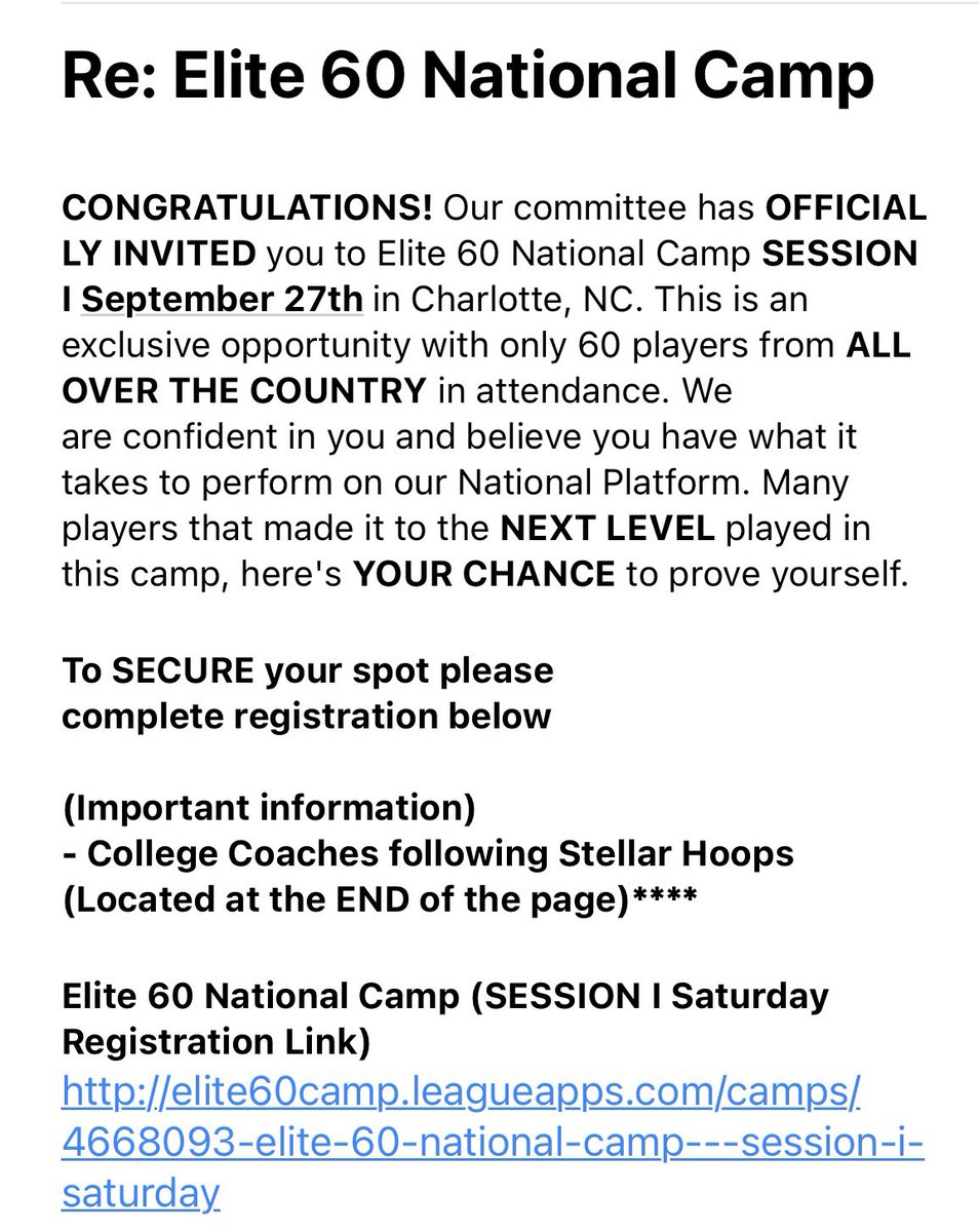 Thank you <a href="/StellarHoops/">Stellar Hoops 🏢</a> for the Elite 60 National Camp Invite!   <a href="/SwedesBBball/">Gothenburg BoysBBall</a> <a href="/SwedeStrength/">Swede S & C</a>