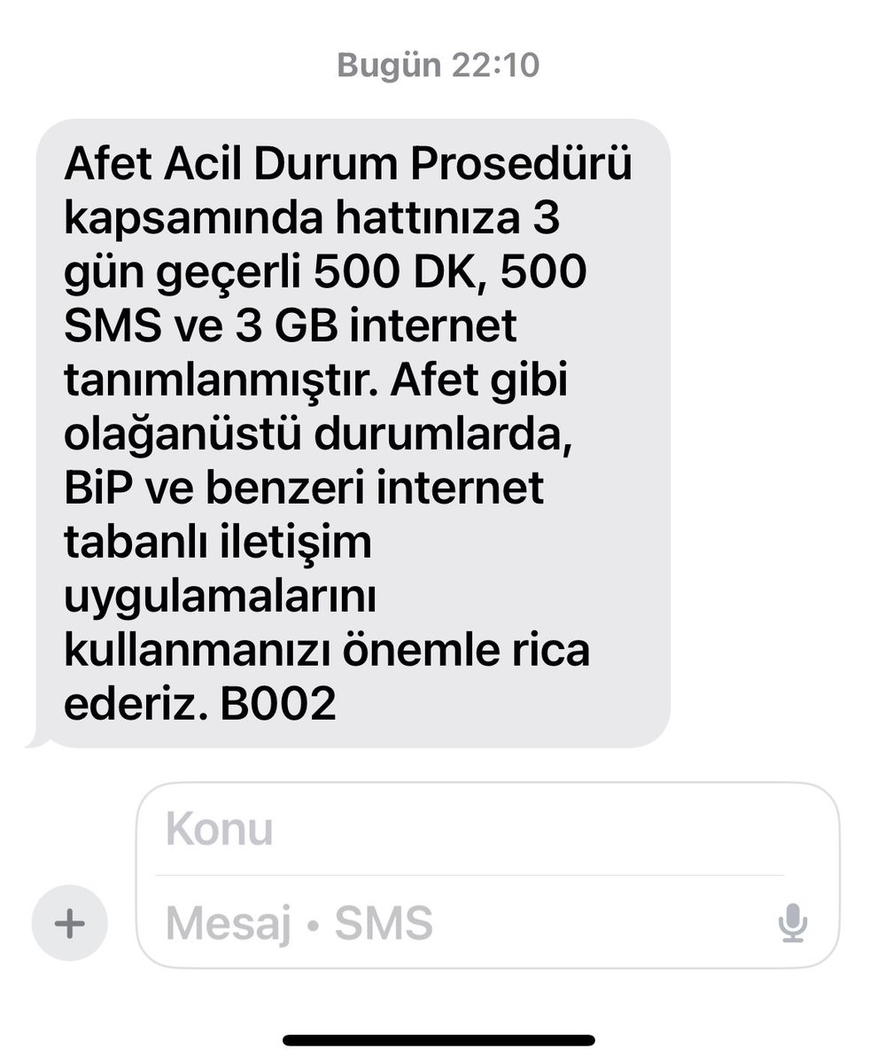 Senaryo hep aynı.. Turkcell 😡😡😡

“Dünyanın en pahalı hatlarını satıp en küçük sıkıntıda çekmiyorsunuz‼️”

#deprem | Rusya'da 8.8
Balıkesir Sındırgı'da 6.1 | #depremoldu