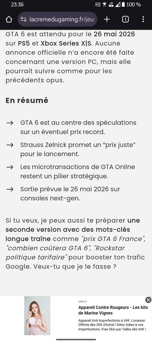Iroshi85's tweet image. C&apos;est donc ça les &quot;chroniqueurs&quot; de nos jours, récolter de l&apos;argent pour des articles qui ne donnent même pas une réponse exacte a la question qu&apos;ils posent eux même, ils ne se cachent même plus que l&apos;article est fait par IA, on s&apos;en doute, mais là c&apos;est pas pro du tout.. #LCDG
