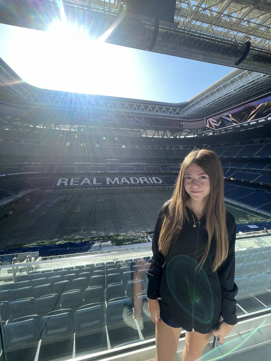 AddieClemSoccer's tweet photo. Arrived in Madrid this morning, toured the amazing Bernabeu stadium, tomorrow training @realmadrid academy! 

@soccerdotcom @inspiresportNA @rapidsyouthclub

#clubpartnerxi #spain

@RapidsYouthClub 
@ImYouthSoccer
@ImCollegeSoccer 
@ECNLgirls
@PrepSoccer
@TopDrawerSoccer https://t.co/lcTBSYTbsU