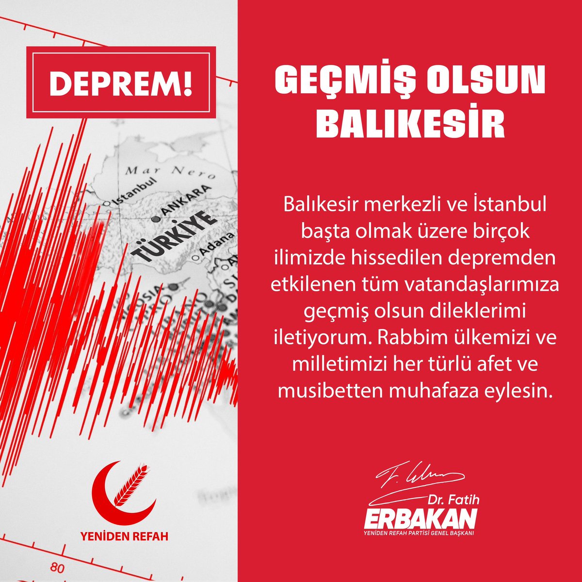 Geçmiş Olsun Balıkesir!
