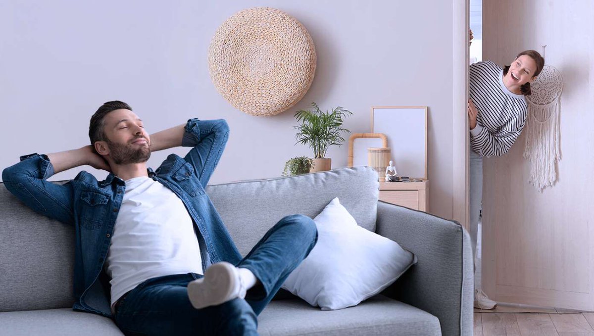 TheBabylonBee's tweet photo. Sound Of Husband Plopping Down On Couch Helpfully Reminds Wife There’s Something She Wanted Him To Do https://t.co/YDsKQVIW3Z https://t.co/iqGuxwL3cA