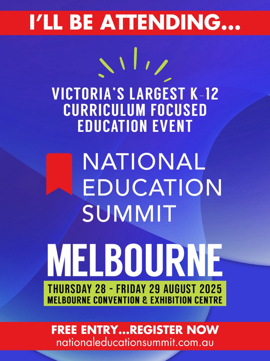 Visit the ACER team at #NESMelbourne on 28–29 Aug at MCEC! 

Come and chat with us about the latest tools, research and support available for educators, leaders and schools. 

🔗 Register today: brnw.ch/21wUOew

#NES25 #NationaEducationSummit #ProfessionalLearning
