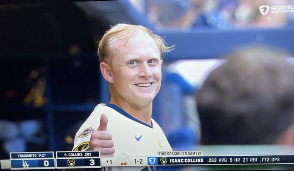 ChiSoxFanMike's tweet photo. The Brewers are 23-4 since Andrew Vaughn joined the team. https://t.co/RbUoB33VJW