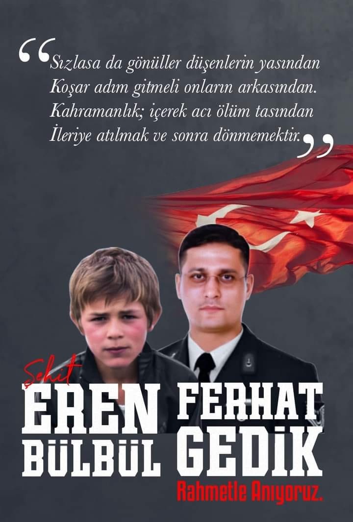 berdem57's tweet photo. 8 yıl önce bugün Şehit edilen Şehit Astsubay Ferhat Gedik ve Eren Bülbül ruhunuz şad mekanınız Cennet olsun 

İyi ki varsın Eren 
İyi ki varsın Komutanım https://t.co/WqST93guPY