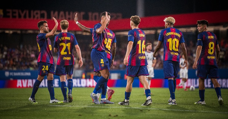 FCBarcelona's tweet photo. FC Barcelona 5-0 Como 1907: Gamper glory