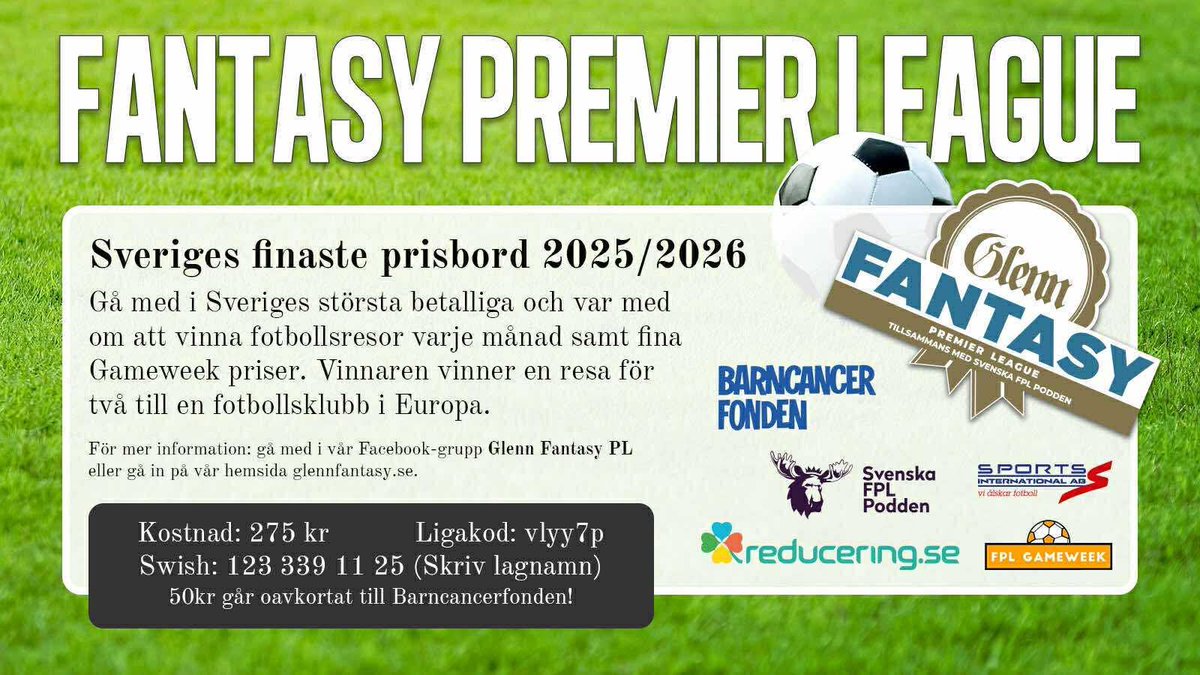 Över 800 lag anmälda nu och vi siktar på att bli över 2 000 lag innan deadline vilket kommer ge oss det fetaste prisbordet någonsin. Haka på!