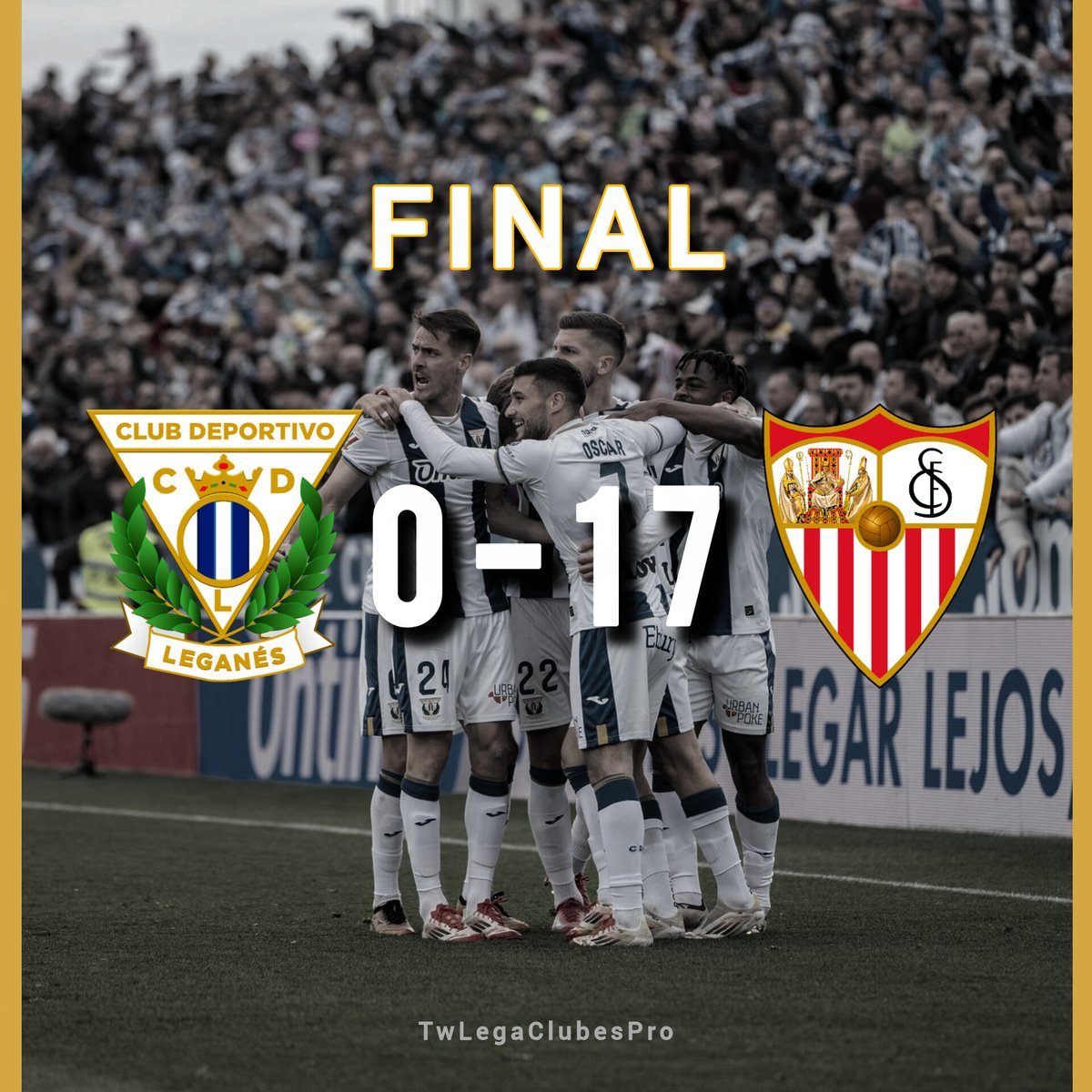 ⏹️ Dos rojas y un Sevilla con hacks condicionan el partido en el Estadio Municipal Butarque.

⏳ 90' | 0-17 #LeganésSevilla

#KLProLeague