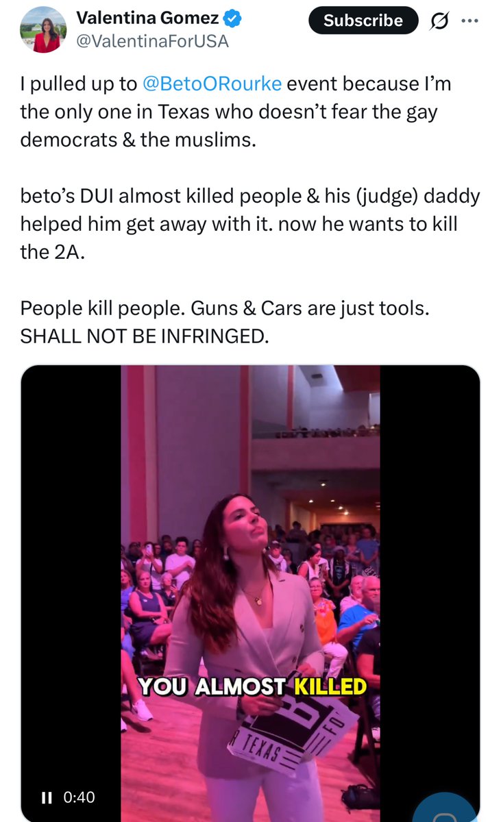 She is a rock star!  A true warrior and patriot. I need her for a friend. Video ▶️ x.com/ValentinaForUS…
