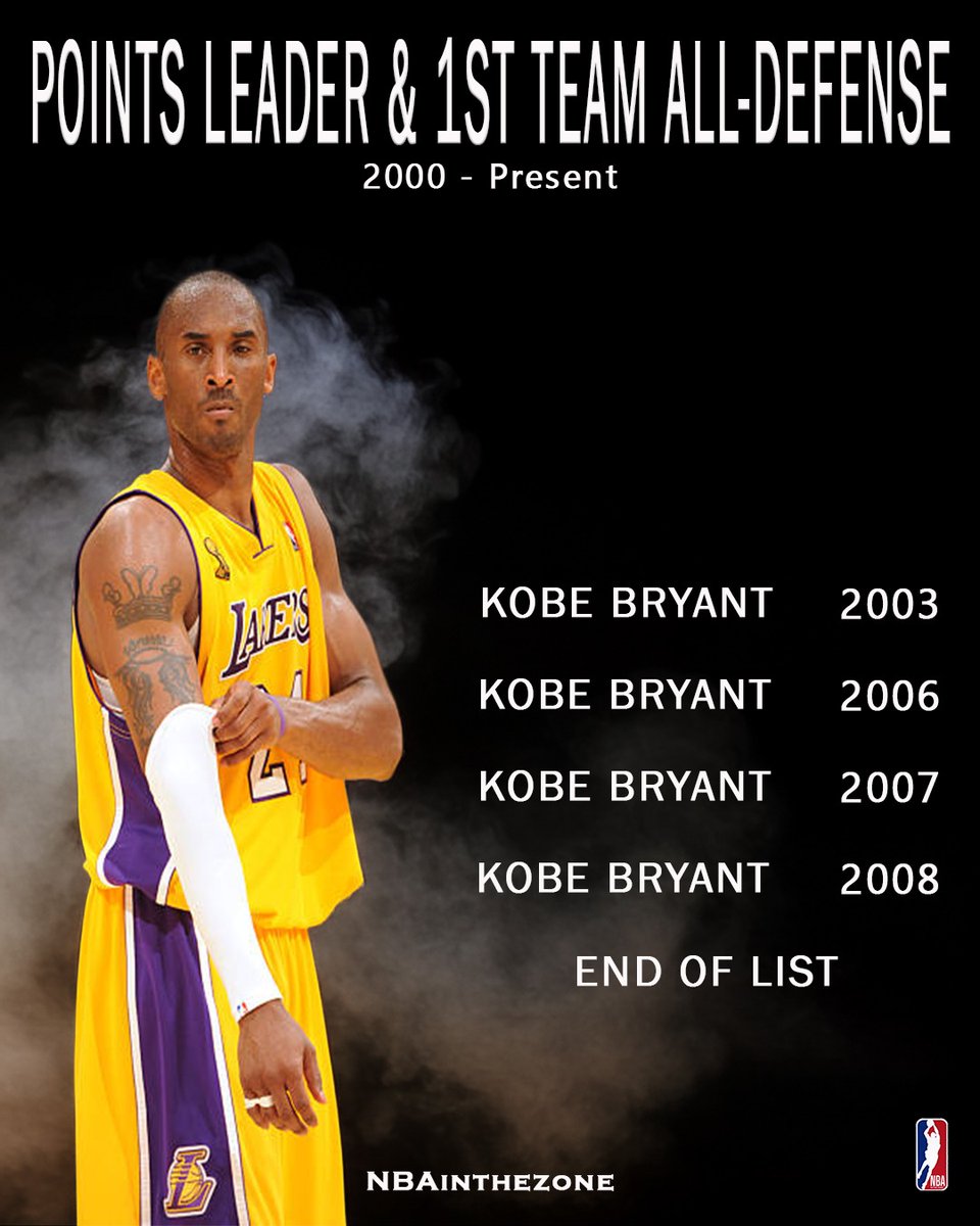 Some of you just need to face the facts. Kobe Bryant has been the greatest 2-way player of the 21st Century and it's not even really close 🐍