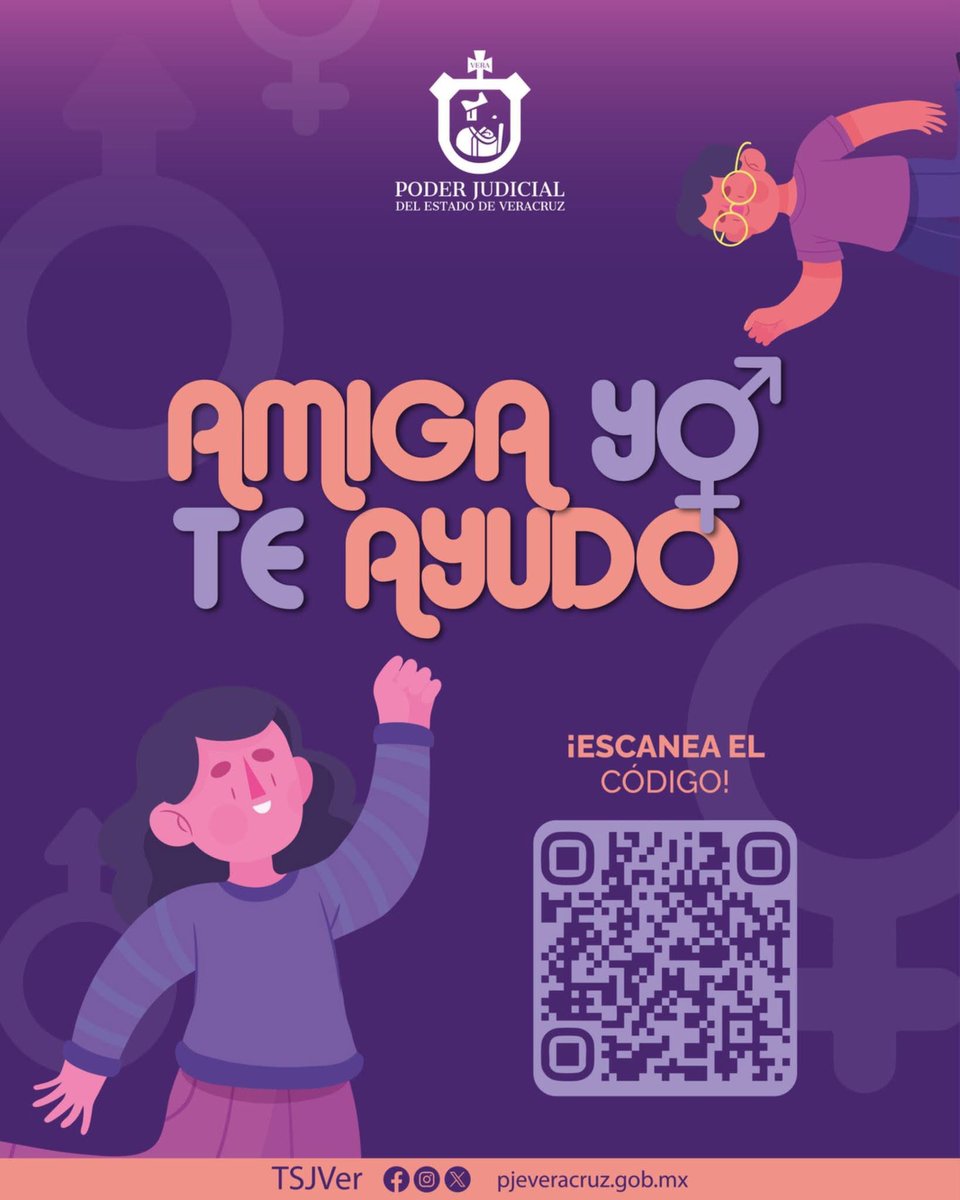 Mujeres veracruzanas han recibido asesoría y representación jurídica gratuita en materia familiar para solicitar pensión alimenticia, a través de “Amiga yo te ayudo”.

pjeveracruz.gob.mx/amiga-yo-te-ay… 

Porque en Veracruz, las mujeres NO están solas. 💜