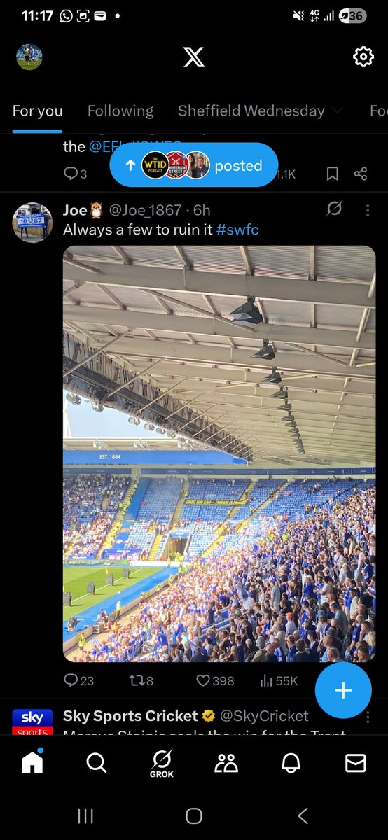 Whos this bellend slagging off #swfc fans when the pricks sat in the home end? 🤦🏻‍♂️🤣🤣