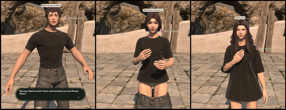 Hyur M -&gt; Hyur F TG

very quick tg , I wanted to try this the second I saw the three shirt sizes, lots of potential :D