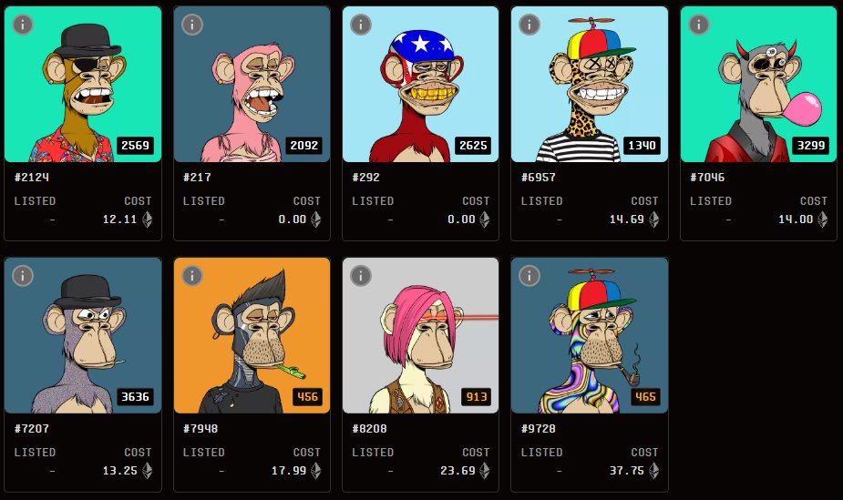 He just continues to eat up all of the good BAYC's he wants

Picked up 3 more today

Trippy, Gold Grill, and Bubblegum

Not to mention the 10 Quirkies he grabbed the other day

This man is on a mission to pick up everything and anything

Wen Punk?