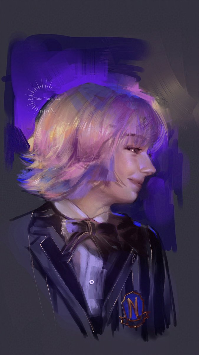 ztmiz's tweet photo. Where darkness meets pastel dreams 🌙💜😊 my Enid study from #WednesdaySeason2 🎨✨
I think I fall in love with how Enid look at Wednesday
#EnidSinclair #WednesdayNetflix #Fanart #DigitalArt  #Netflix @wednesdayaddams https://t.co/PLQ0EO4mX1