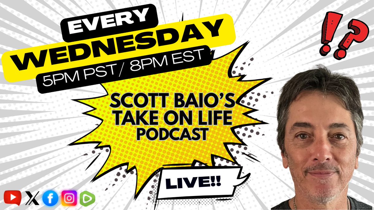 ScottBaio's tweet photo. Don't forget to go Like and Follow my new Podcast page! Here is the link. Do it now! https://t.co/nBkDe3qUZn Thank you so much and see you Wednesday! 🤣 https://t.co/wZKVOjQ1be