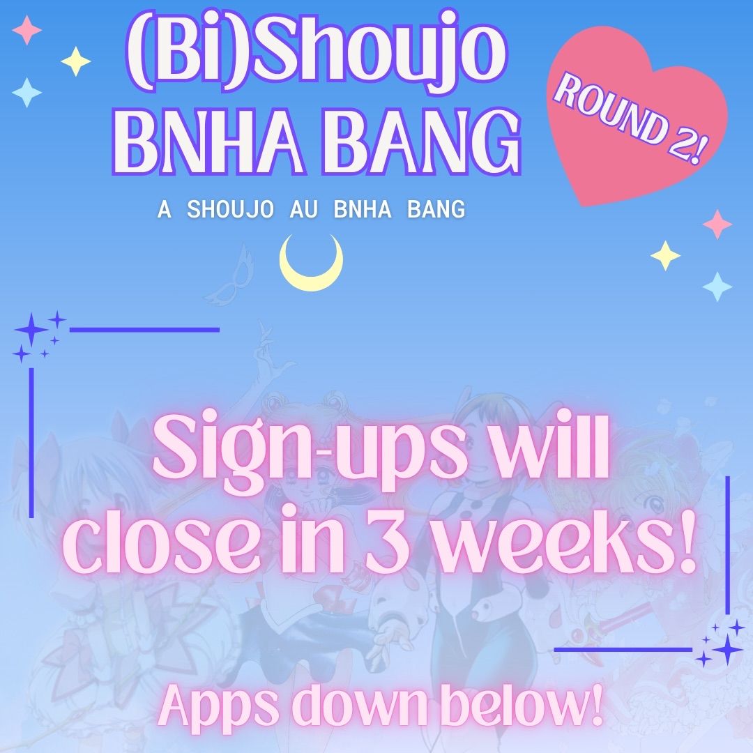 bishoujomhabang's tweet photo. π 21 days?! π
Missed the first week of signups for the (Bi)Shoujo BNHA x Shoujo bang? No worries, they're open for THREE MORE WEEKS! Use the link below to join us on a journey of love!
Sign-up: https://t.co/HUNME0lCgm
#shoujo #bnha #bang #reversebang #bishoujo #AU https://t.co/sLJTxF1Po2