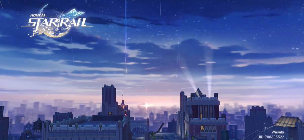 wasabi42's tweet photo. @honkaisrfr Quelle que soit votre destination, entre le ciel et vous, la base secrète de Luciole à Penacony restera l’endroit le plus frais, gravé pour toujours, dans vos souvenirs 🌠 
#HSRcanicule https://t.co/jBd1jvfy2g