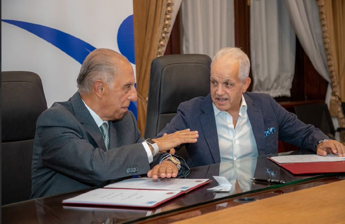 Foodbankingrn1's tweet photo. The Egyptian Cure Bank under the umbrella of the FBRN, Signed a protocol with Banque Misr Foundation For Community Development to provide audio tools for school students, helping them to learn and communicate with the community for a better life &amp; future. https://t.co/qZsEnsjWFq