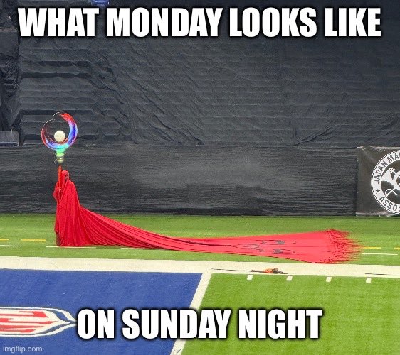 We’re back to work or school tomorrow …