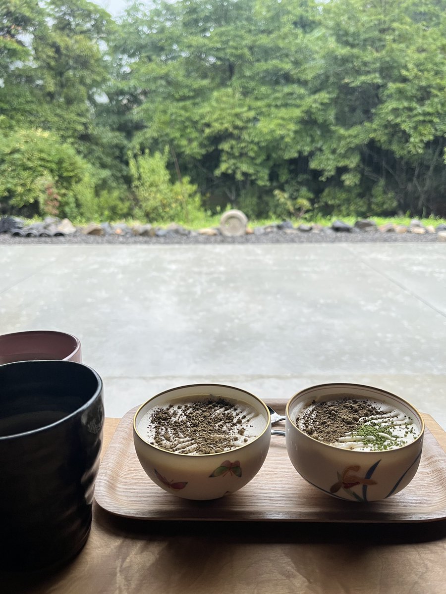 なかなかの☔️時々⚡️雨降りは庭の苔が綺麗。。。ぢゃなく😅残るであろうティラミス食べながら早仕舞いか臨時休業か思案中。
#隠 #隠riderscafe #隠ライダーズカフェ #cafe #カフェ #古民家 #古民家cafe #古民家カフェ