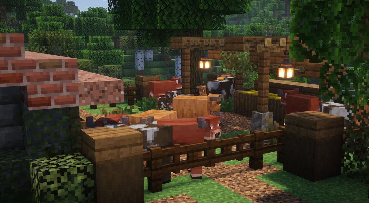 Geeky_Misfits's tweet photo. New Barn, Along with a couple custom tree's that I'm happy pretty happy with.

#ViewerServer | #Minecraft | #SMP | #MinecraftBuilds https://t.co/ktanZlKS7S