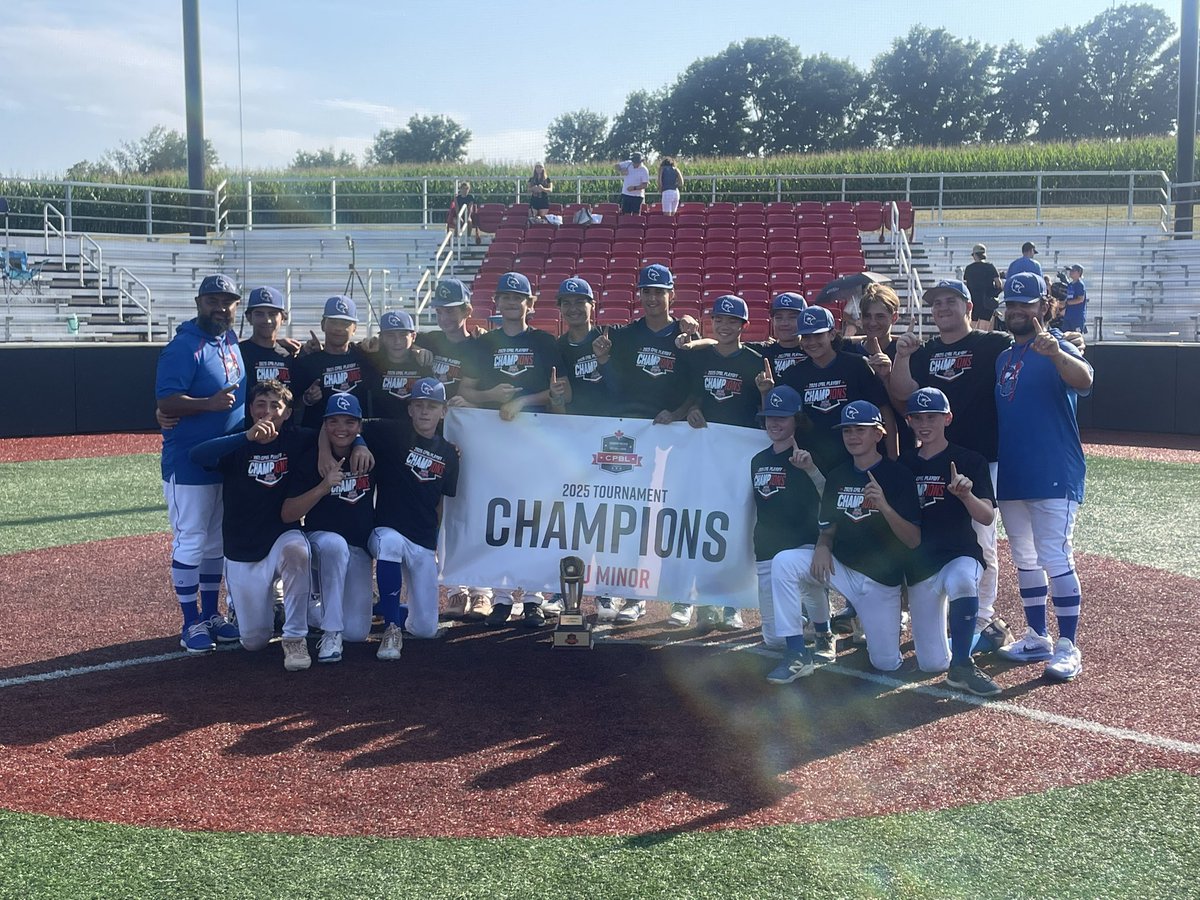🏆𝟏𝟒𝐔 𝐌𝐈𝐍𝐎𝐑 𝐂𝐇𝐀𝐌𝐏𝐒🏆

Congratulations to the 14U Minor Ontario Blue Jays on winning the 2025 CPBL Championship‼️

<a href="/OntarioBlueJays/">Ontario Blue Jays</a>