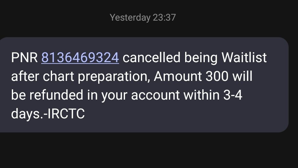 Khandelwal021's tweet photo. Hey  @RailMinIndia, I booked ticket from Kota to jaipur It was in RLWL and after chart preparation there was 85,86 WL and the ticket automatically cancelled. Then how you can charged cancelation charged of 120 rs rupees on waitlisted ticket? 
@RailwaySeva @NWRailways @wc_railway https://t.co/a275gZh3aw