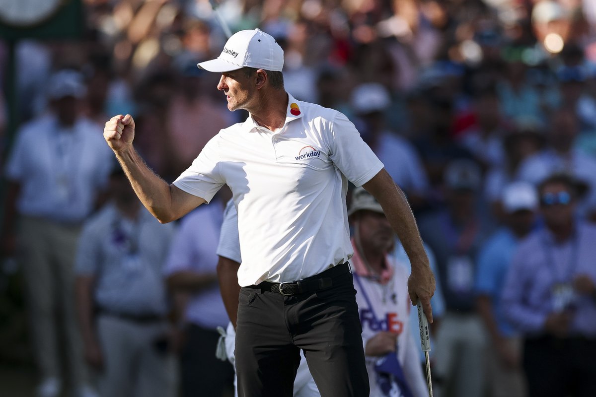Daniel_Rapaport's tweet photo. So many near-misses recently...playing his heart out at  Troon, an amazing final round at Augusta only to lose to Rory for his 2nd Masters playoff loss...at the age of 45, to birdie 14-17 in Memphis to get into a playoff then birdie 2 of 3 to win it...

Take a bow, Justin Rose. https://t.co/GVP2V5BDyg