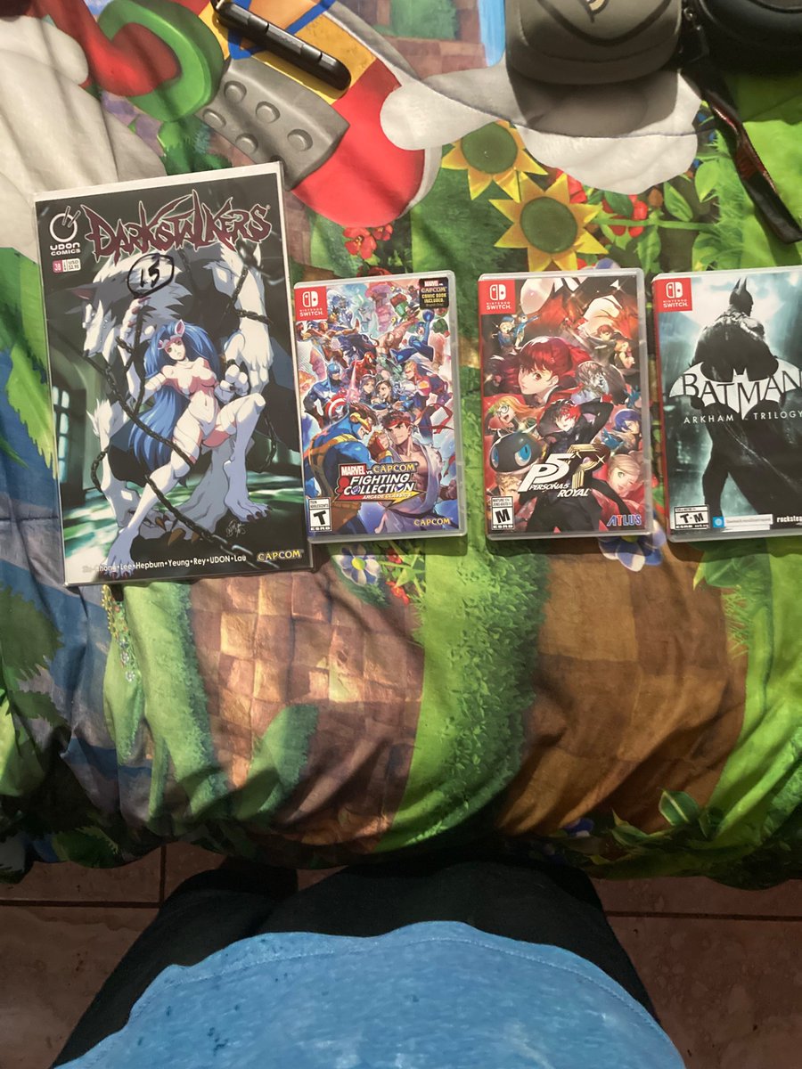 Look I got on my late birthday #MarvelVSCapcom #Persona5Royal #batmanarkhamtrilogy 
#Darkstalkers