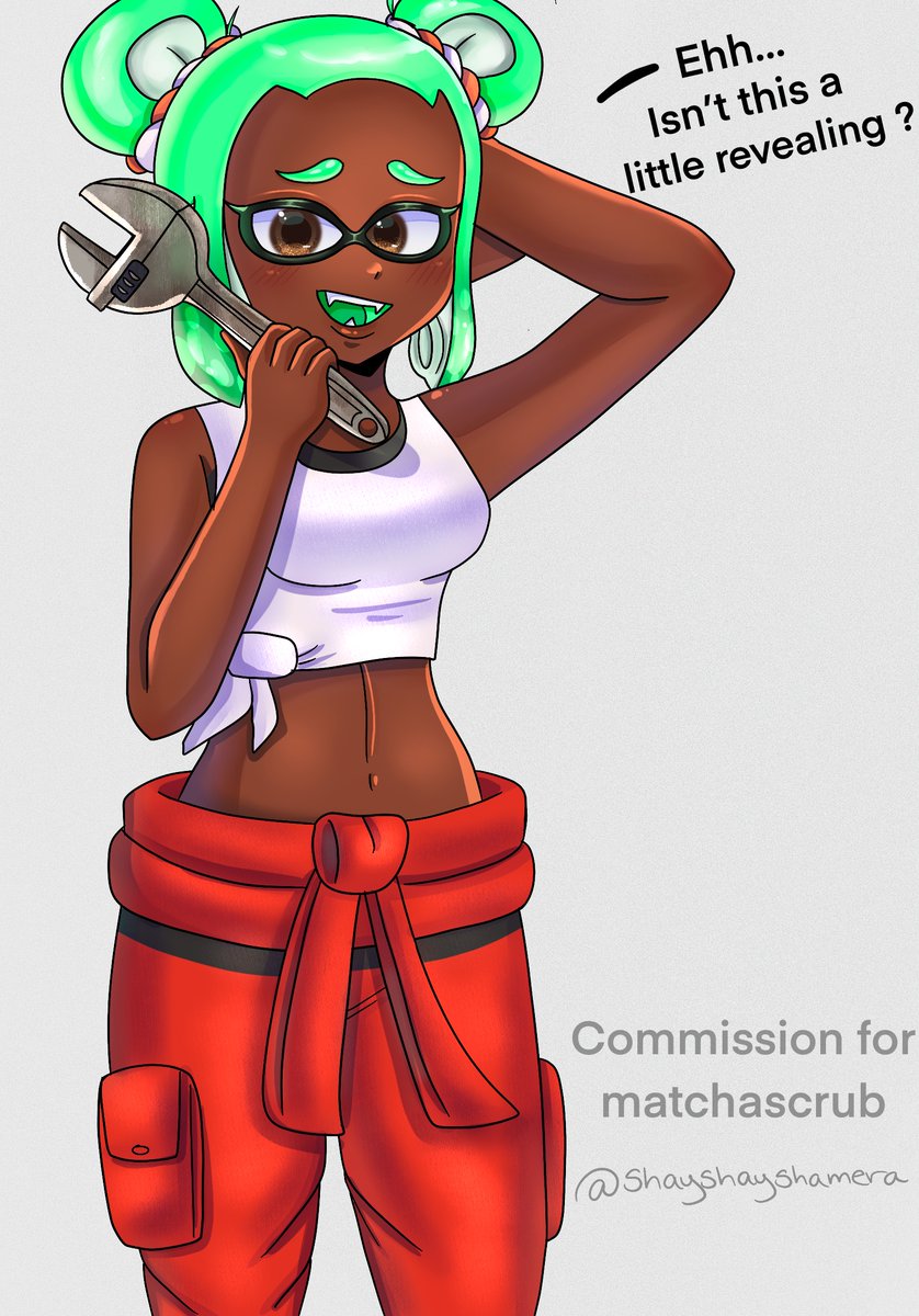Half body Commission 💚🤎
#Splatoon #SplatoonRaiders