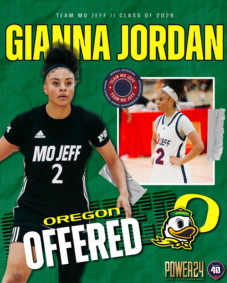Team Moriah Jefferson (@teammojeff) on Twitter photo 4⭐️ 2026 PG Gianna “GiGi” Jordan <a href="/GiannaJordan_/">Gianna “GiGi” Jordan</a> earns BIG 10 offer from <a href="/OregonWBB/">Oregon Women’s Basketball</a>
Congrats GiGi! 🚀🔥💥🏀⭐️📈
<a href="/Coach_MarcWill/">Coach Marcus</a>
<a href="/bballjkey/">Jason Key</a> <a href="/ShaneLaflin/">Shane Laflin</a> <a href="/KPannell71/">“KP”</a>
<a href="/Coachdomo_24/">Dominique Hamilton</a> <a href="/walshjordan1/">Walsh Jordan</a>
#TeamMoJeff #BeUndeniable #EEHH 4⭐️ 2026 PG Gianna “GiGi” Jordan <a href="/GiannaJordan_/">Gianna “GiGi” Jordan</a> earns BIG 10 offer from <a href="/OregonWBB/">Oregon Women’s Basketball</a>
Congrats GiGi! 🚀🔥💥🏀⭐️📈
<a href="/Coach_MarcWill/">Coach Marcus</a>
<a href="/bballjkey/">Jason Key</a> <a href="/ShaneLaflin/">Shane Laflin</a> <a href="/KPannell71/">“KP”</a>
<a href="/Coachdomo_24/">Dominique Hamilton</a> <a href="/walshjordan1/">Walsh Jordan</a>
#TeamMoJeff #BeUndeniable #EEHH