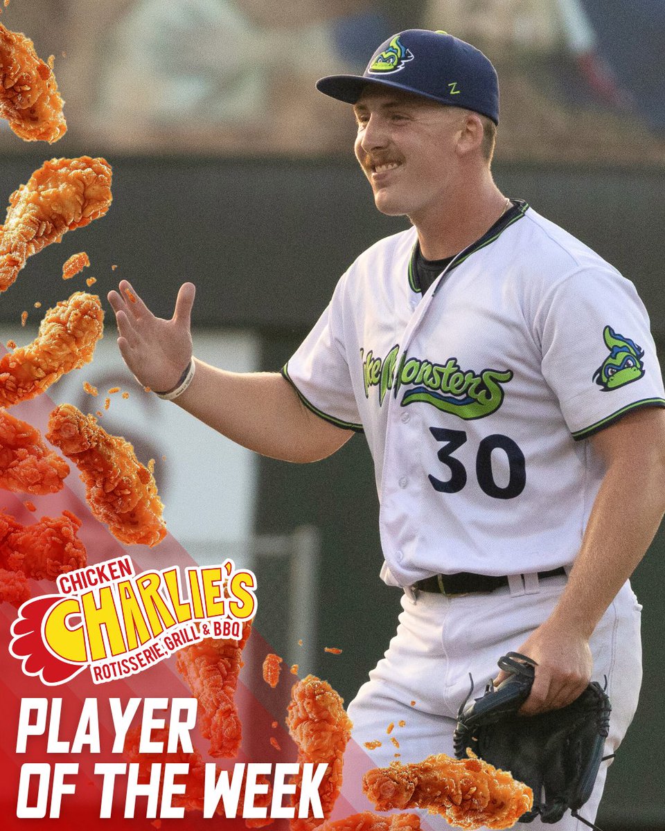 The Chicken Charlie's Player of the Week is Casey Gouge! 🔥🐔

Casey pitched a complete game shutout in last night's win over New Britain!