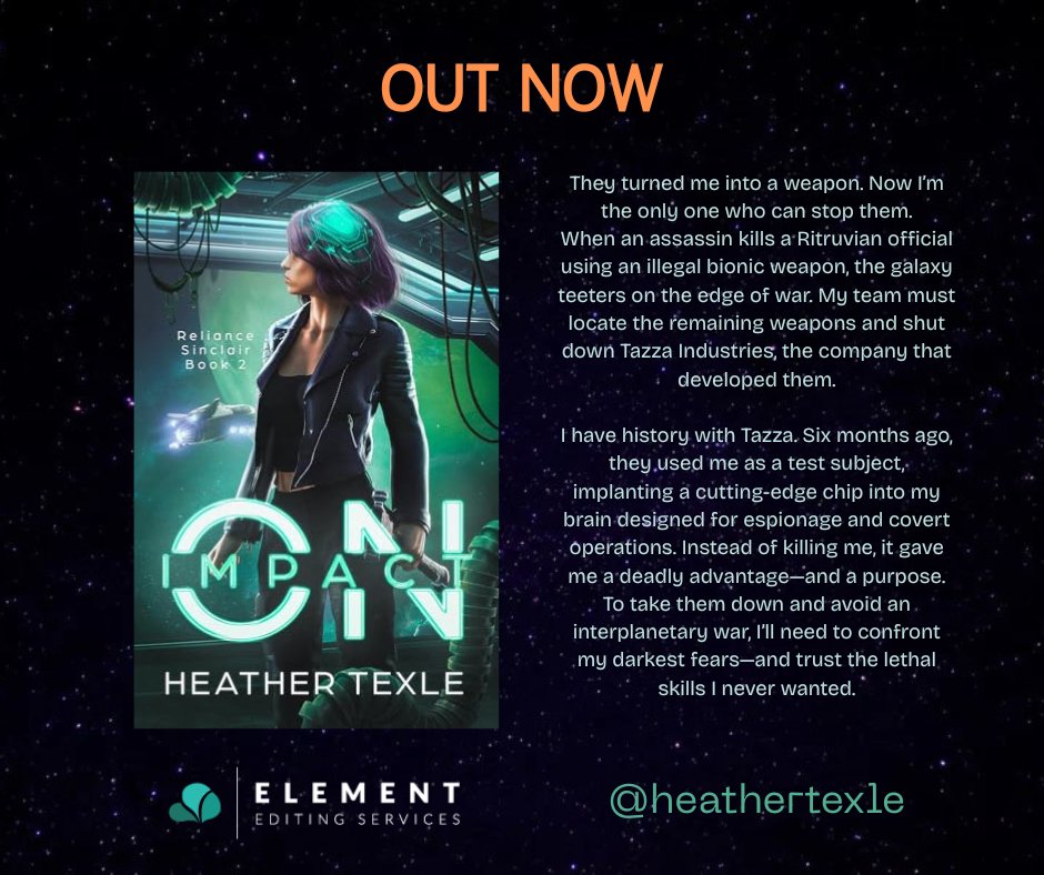 elementeds's tweet image. On Impact, Reliance Sinclair series Book 2, written by the ever-wonderful Heather Texle, has been released (I'm late, I know!).

Bing read book 1 and 2 now!