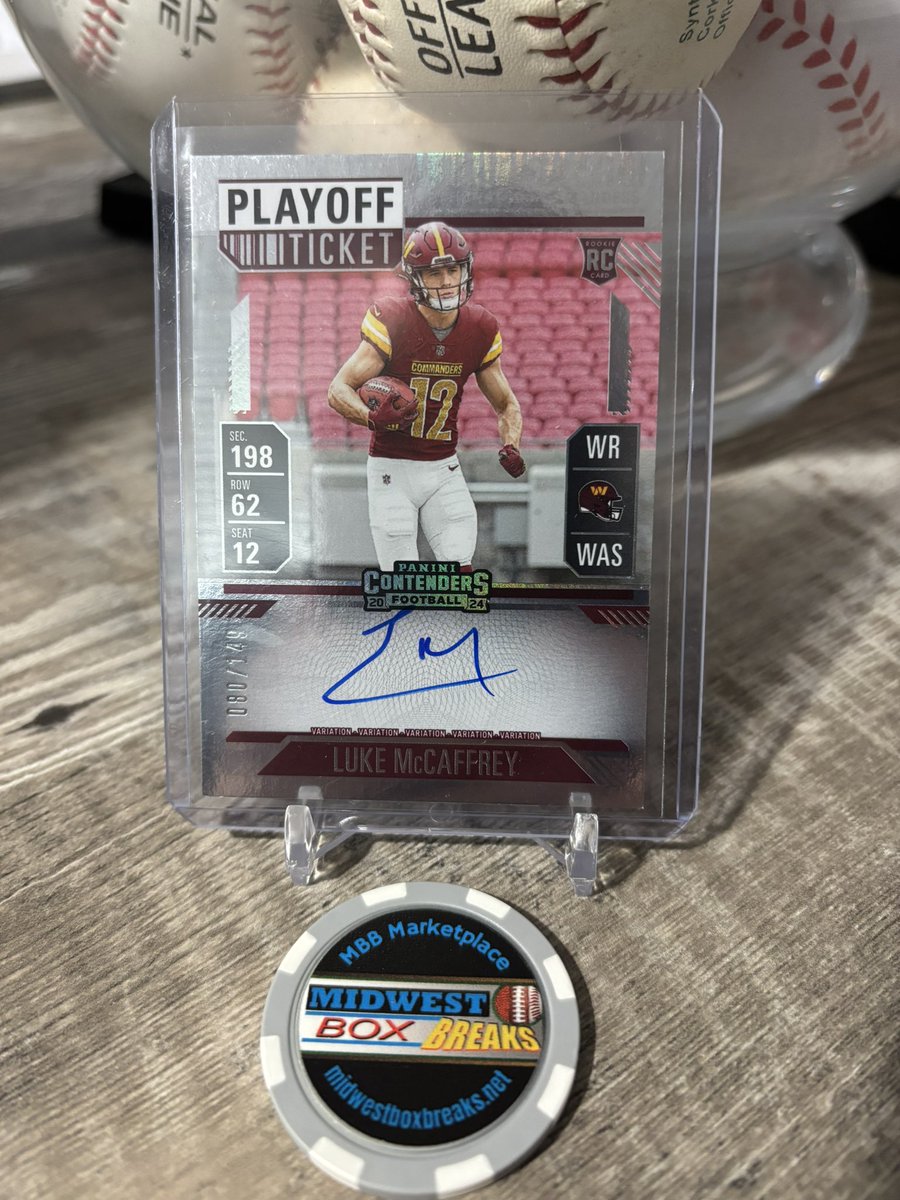Eric Hecker (@eshecker) on Twitter photo <a href="/TheHobby247/">The Hobby 24/7</a> <a href="/SA247LLC/">Sports Analytics 24/7</a> Luke McCafferey - 2024 Contenders Playoff Ticket Auto /149 - $7 shipped OBO <a href="/TheHobby247/">The Hobby 24/7</a> <a href="/SA247LLC/">Sports Analytics 24/7</a> Luke McCafferey - 2024 Contenders Playoff Ticket Auto /149 - $7 shipped OBO