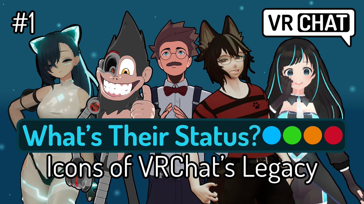 Chyado先生 - Japan Guy - That dude in VRChat gifs (@chyadosensei) on Twitter photo After 4 intense months I'm excited to announce #WhatsTheirStatus🔵🟢🟠🔴is finally out! <a href="/JewelReeBox/">💎Jewel Ree Box🧭🗺</a> and I worked hard to bring VRChat into the proper lighting it deserves with the people who pathed the road we're all on today. After 4 intense months I'm excited to announce #WhatsTheirStatus🔵🟢🟠🔴is finally out! <a href="/JewelReeBox/">💎Jewel Ree Box🧭🗺</a> and I worked hard to bring VRChat into the proper lighting it deserves with the people who pathed the road we're all on today.