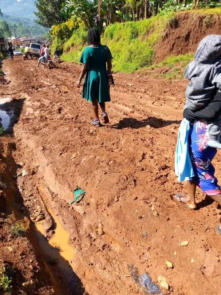 The people of Bududa have been voting for NRM 100% in every term, they have been voting for members of Parliament subscribing to NRM but when it comes to development we have been left behind. Now see the state of Bubulo-Bududa circular road. <a href="/UNRA_UG/">UNRA_UGANDA</a> #BubuloBududaCircularRoad