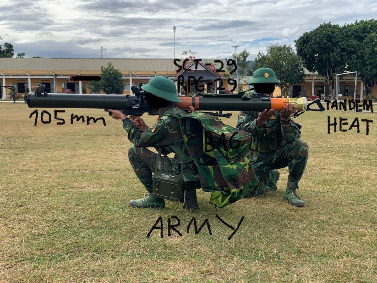 AnnQuann's tweet photo. "IS IT LOADED?!"

"NOT YET! GIMME A SEC!"

"HURRY UP!"

"IT'S LOADED!"

"BACKBLAST! CLEARRRR!"

Conscripts of Vietnam People Army reloading their RPG-29 (produced in Vietnam under the name SCT-29) as part of training. In the Army, RPG-29/SCT-29 serves in the fire support platoon. https://t.co/GqHsquHvHM