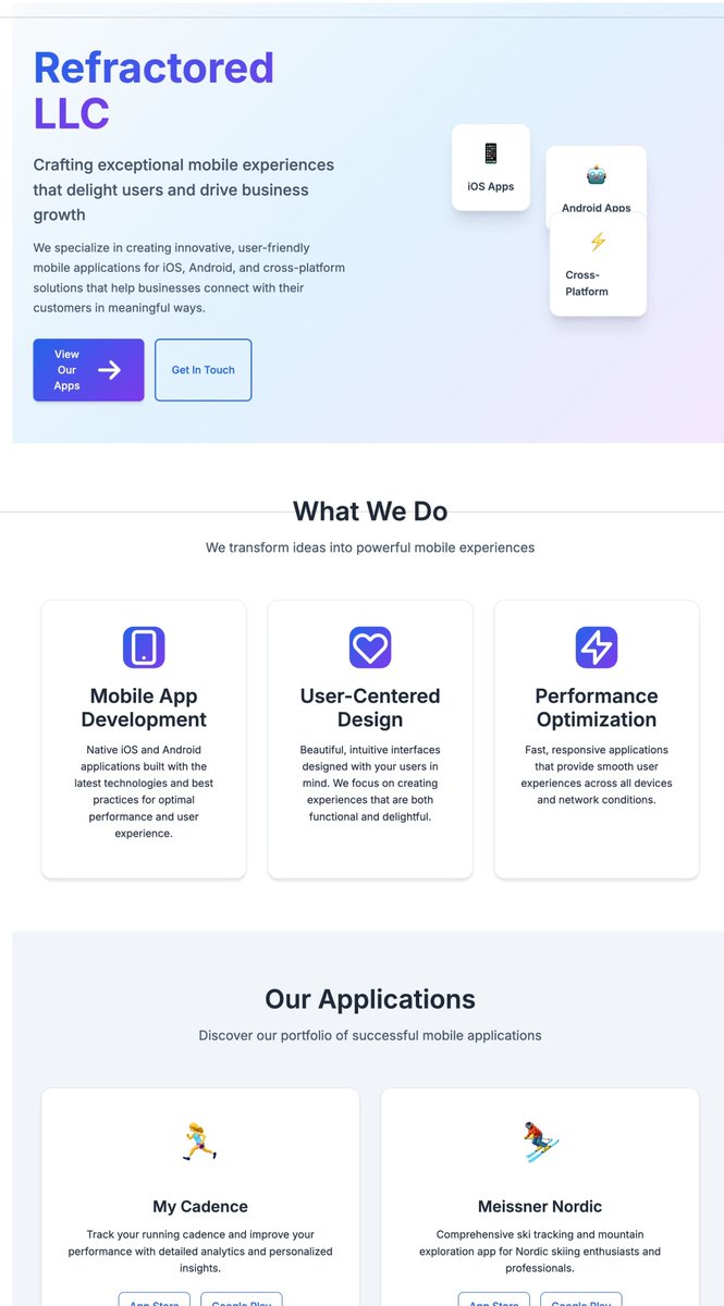 JamesMontemagno's tweet image. Seriously impressive #GitHubCopilot coding agent in under 15 minutes while I made dinner transformed my LLCs website. All I said was &quot;Please create a new landing page for the website and restyle everything to be beautiful, modern&quot; here are before and after.