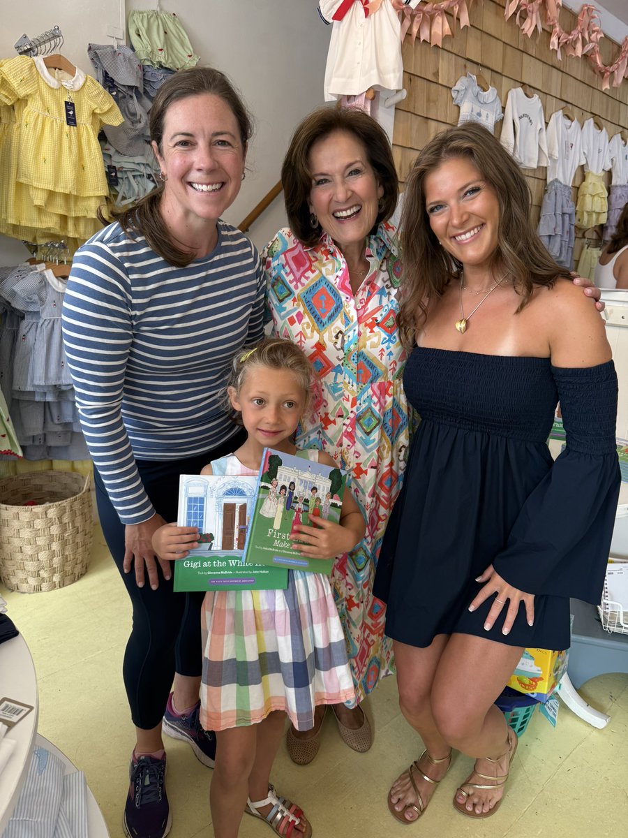 It was fun for me and @gigimcbride  to be <a href="/EdgartownBooks/">Edgartown Books</a>  in Martha’s Vineyard and @PeachtreeKids in Nantucket for book events for “First Ladies Make History” and “Gigi at the White House”. Thanks to our hosts  and to <a href="/WhiteHouseHstry/">White House History</a> and the friends who came by to see us