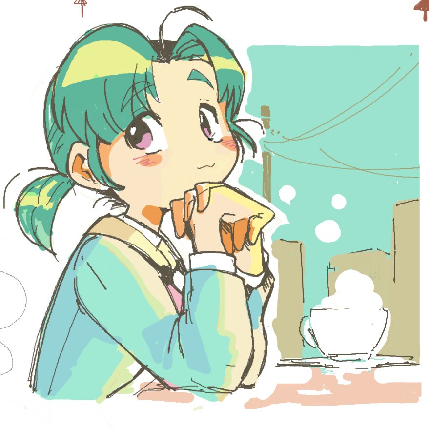 822_b2t's tweet photo. 鍵垢から引っ張り出してきた、ヨコハマ買い出し紀行　の絵です　(Yokohama Shopping Log FA) https://t.co/0dkgdLCHsA