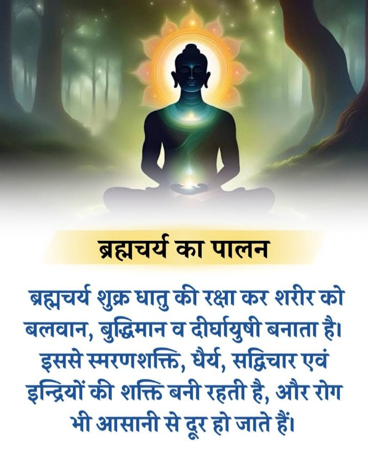 #Significance_Of_Celibacy
Spiritual Discipline आएगा जीवन मे
यौवन सुरक्षा से, ब्रह्मचर्य बल होगा तो मनुष्य की रोगप्रतिरोधक शक्ति बढ़ेगी
 - Sant Shri Asharamji Bapu