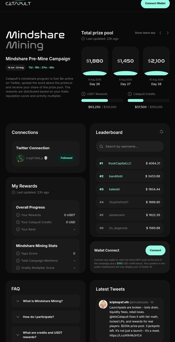 Temiday44's tweet image. First time yapping about @letsCatapult not just another project, it’s building real momentum where it matters. It’s not just about hype the positioning the vision are aligned in it also. 
Early eyes will thank themselves later 
Thanks to @malayahmad for the back to back alphas.