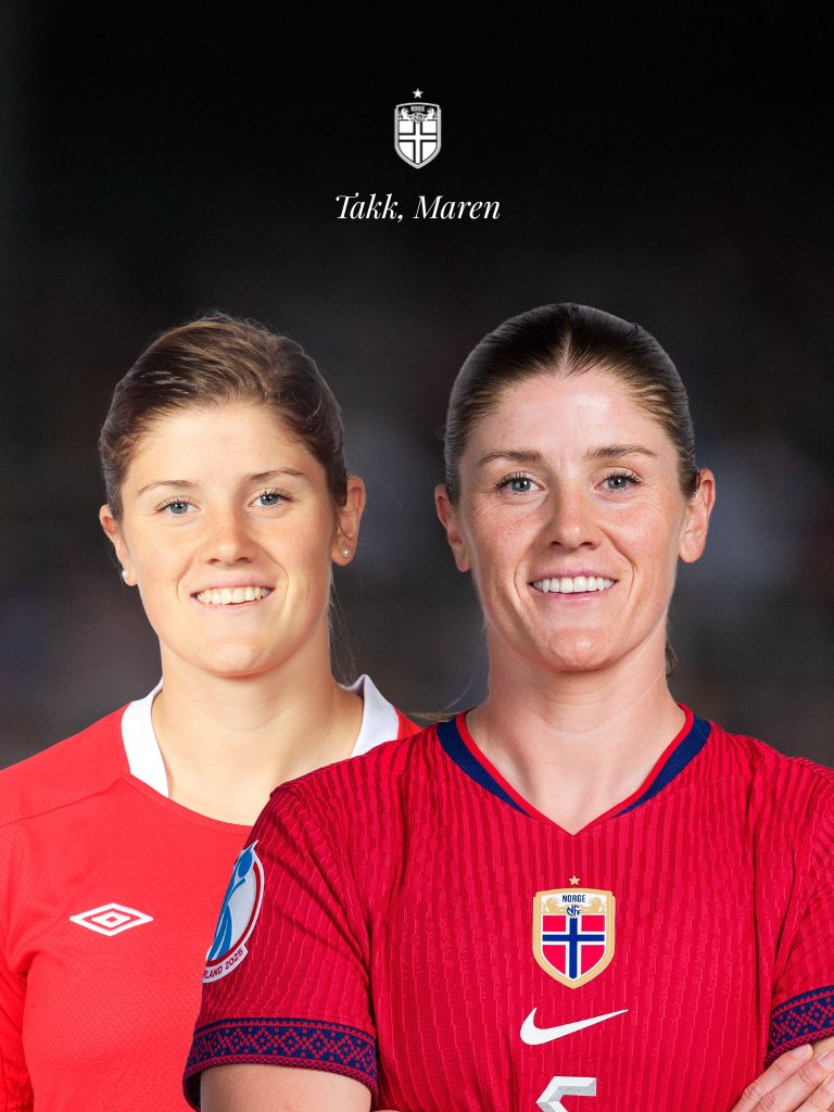 Maren Mjelde har valgt å takke for seg på landslaget. Jenta fra Arna debuterte for Norge i 2007 og står oppført med 183 kamper Norge. Hun har ledet laget som kaptein i 10 år og deltatt i hele 9 mesterskap 👏

Vi takker for den fantastiske innsatsen og alle de fine øyeblikkene ❤️