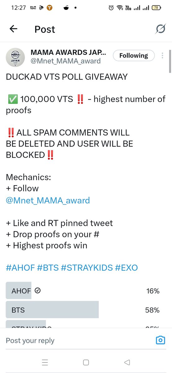 RowenaPalabric1's tweet photo. @Mnet_MAMA_award Done #AHOF https://t.co/OtOm9CMo3U