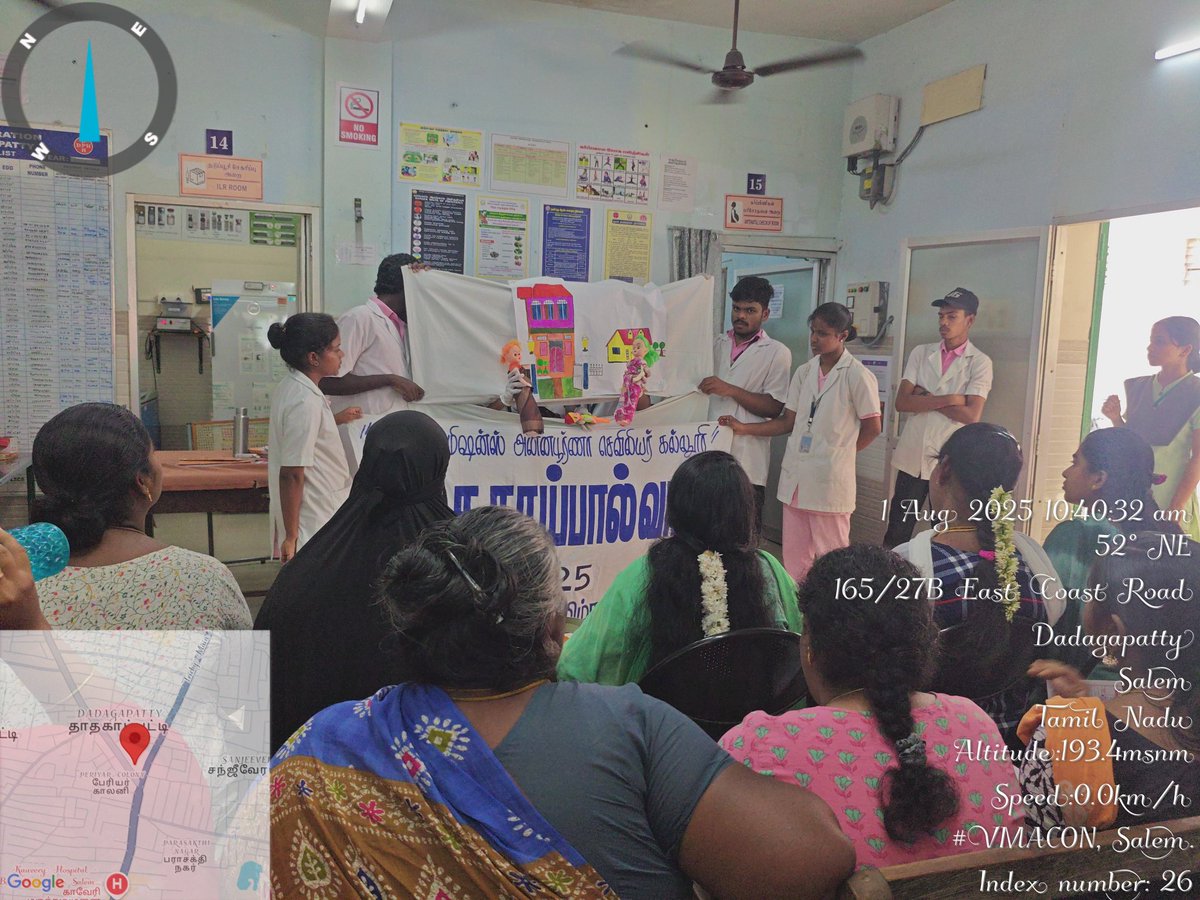 VMACON1991's tweet photo. Dept of Obstetrics  and Gynecological Nursing and Child Health Nursing of Vinayaka Mission's Annapoorana College of Nursing celebrated World Breastfeeding Week from 01.08.2025 to 07.08.2025 at Urban  Maternity Health Centre Suramangalam, Dhadhagapatty, VMKVMC&amp;H, Salem. https://t.co/lk9fYim1qy
