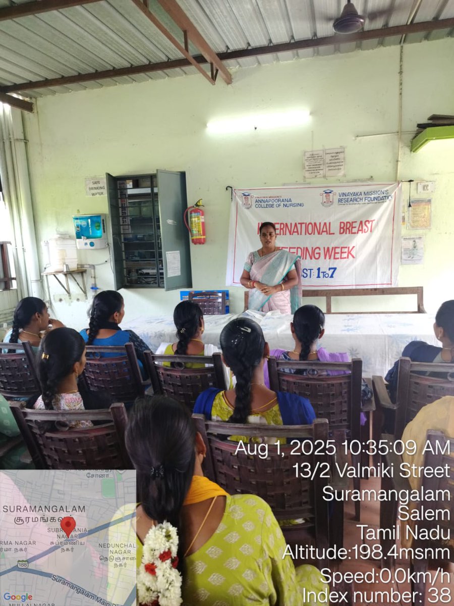 VMACON1991's tweet photo. Dept of Obstetrics  and Gynecological Nursing and Child Health Nursing of Vinayaka Mission's Annapoorana College of Nursing celebrated World Breastfeeding Week from 01.08.2025 to 07.08.2025 at Urban  Maternity Health Centre Suramangalam, Dhadhagapatty, VMKVMC&amp;H, Salem. https://t.co/lk9fYim1qy